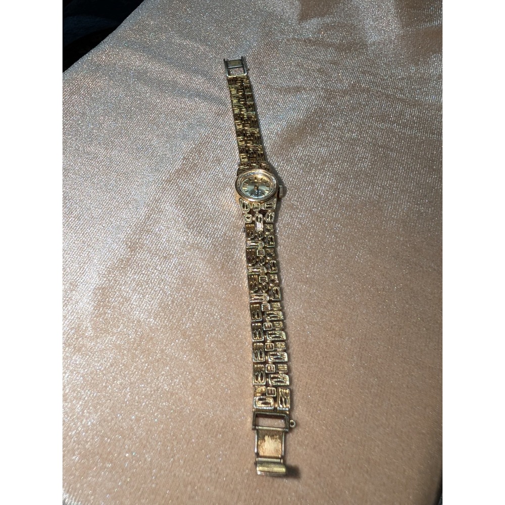 Vintage Seiko 11-0549 Womens Gold Tone Mechanical Cocktail Watch Parts Repair